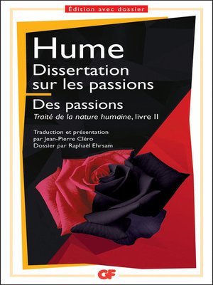 cover image of Dissertation sur les passions. Des passions